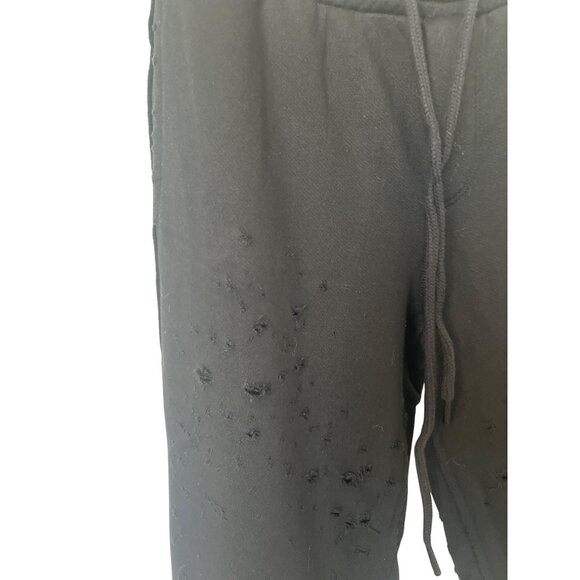 Alo Yoga Fierce Distressed Black Joggers - Picture 3 of 6